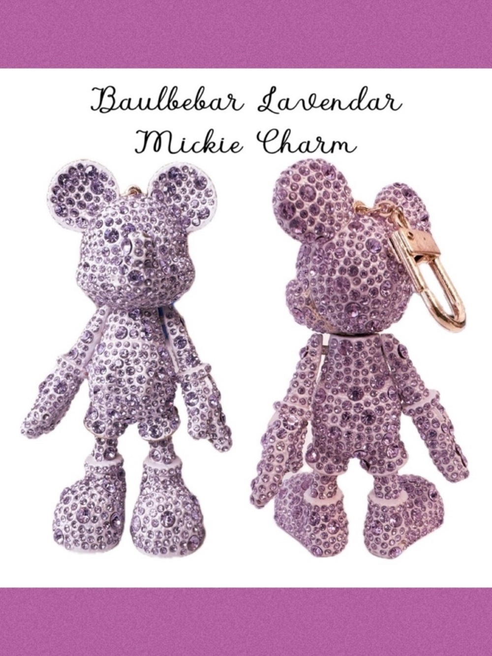 Baublebar Lavender Mickey Charm